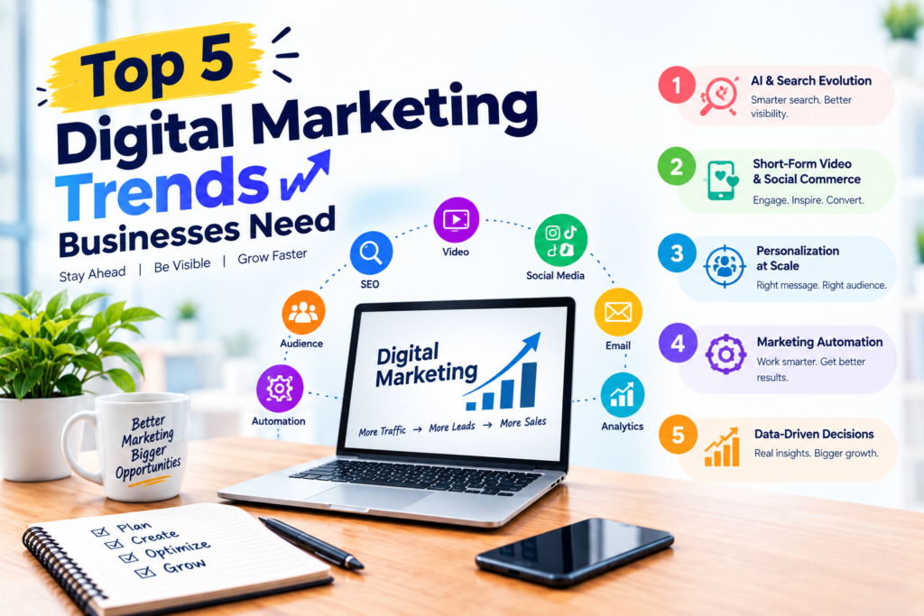 Top 5 Digital Marketing Trends Businesses Need