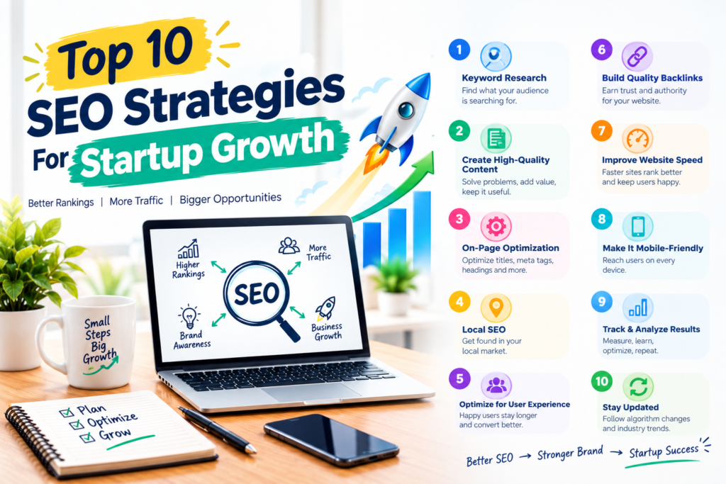 Top 10 SEO Strategies For Startup Growth