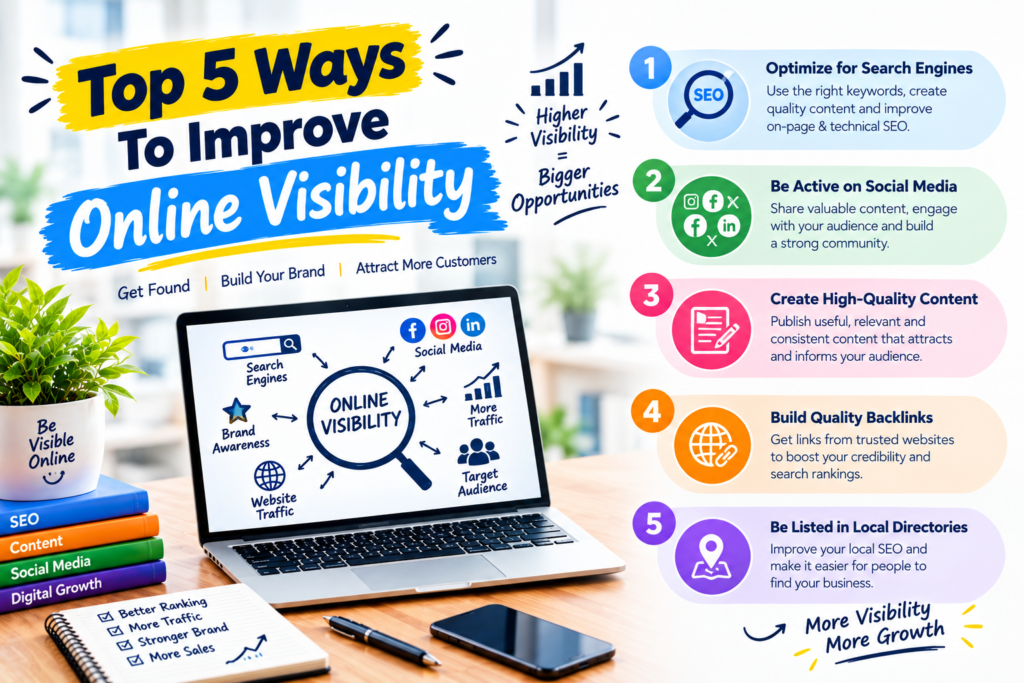 Top 5 Ways To Improve Online Visibility
