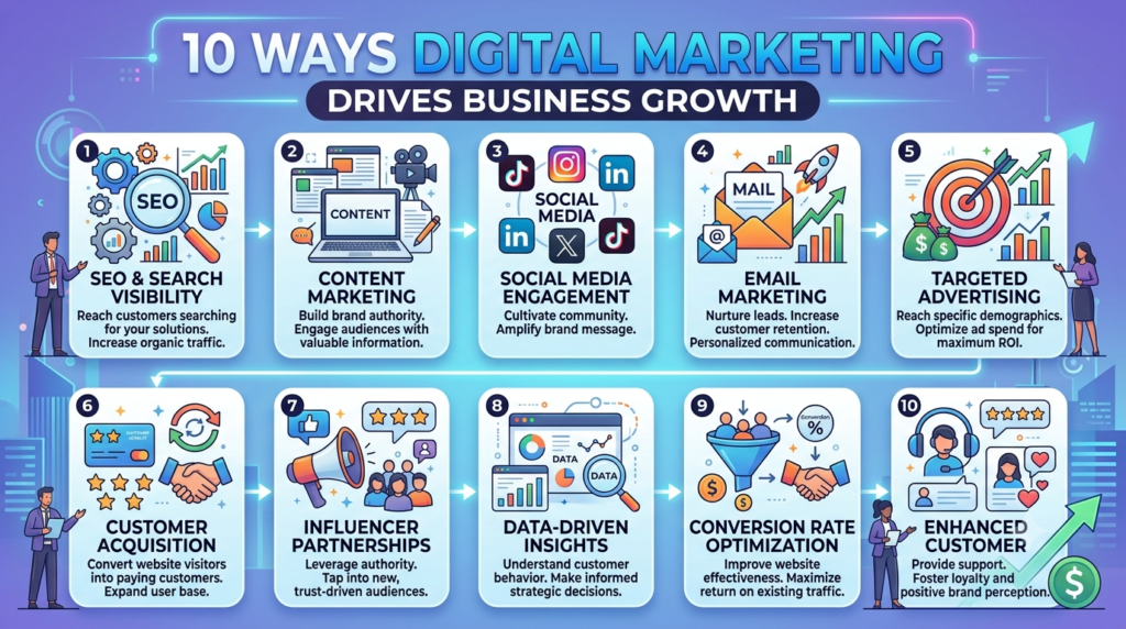 10 Ways Digital Marketing Drives Business Growth
